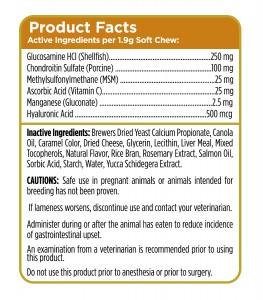 Hip & Joint Support for Dogs Product Facts